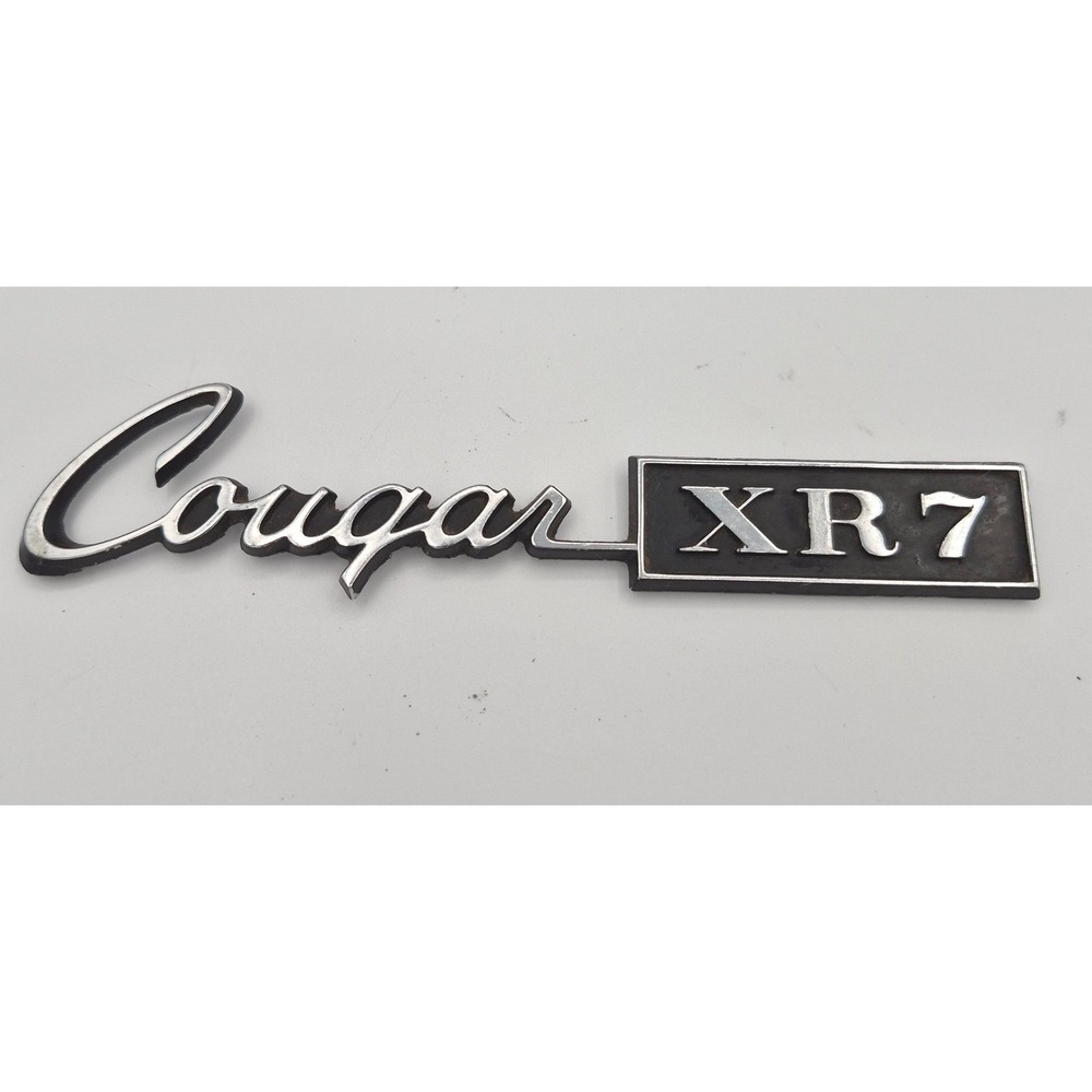 Vintage Mercury Cougar XR7 Emblem Badge Chrome C9WB-6504460-B Exterior Trim OEM